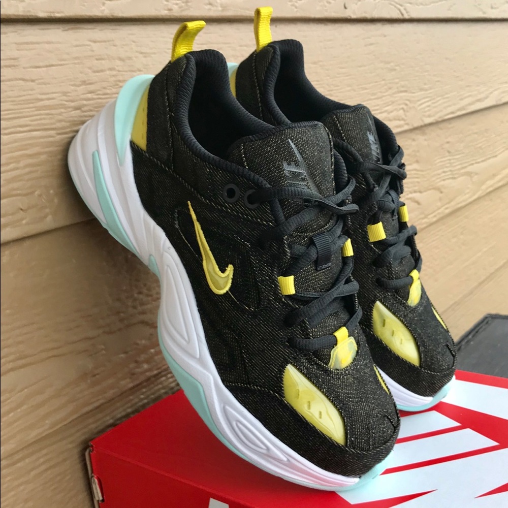 NEW Nike M2K TEKNO LX Denim Women’s Bright Citron - Picture 8 of 10